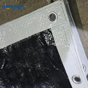 Anti snow blackout uv fabric tarpaulin black and white mushroom greenhouse woven panda film