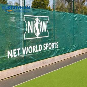 Tennis court plastic anti wind screen mesh net with LOGO printing