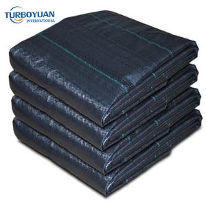 Weed prevention mat plain woven 12x12 mesh plastic weed stop fabric mat