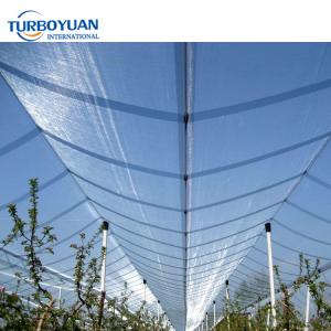 White hail protection net plastic netting for apple trees